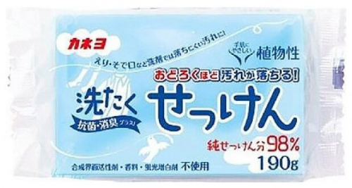 KANEYO SOAP Laundry Soap Хозяйственное мыло для удаления стойких загрязнений, с антибактериальным и дезодорирующим эффектом, 190г.