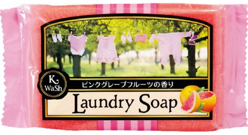 KANEYO SOAP K-Wash Laundry Soap Хозяйственное мыло для застирывания, с ароматом розового грейпфрута, 135г.