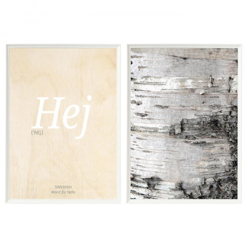 KNOPPÄNG КНОППЭНГ, Рама с постером, Hello, 50x70 см. IKEA