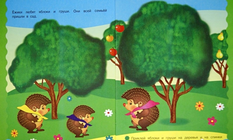 Овощи, фрукты и ягоды. Развивающая книжка с наклейками