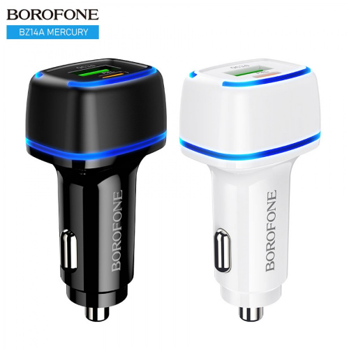 Автомобильная зарядка Borofone BZ14A 3A QC3.0. city-mobile.ru