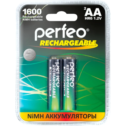 Аккумулятор AA Perfeo 1600 mAh BL2 (2/40)