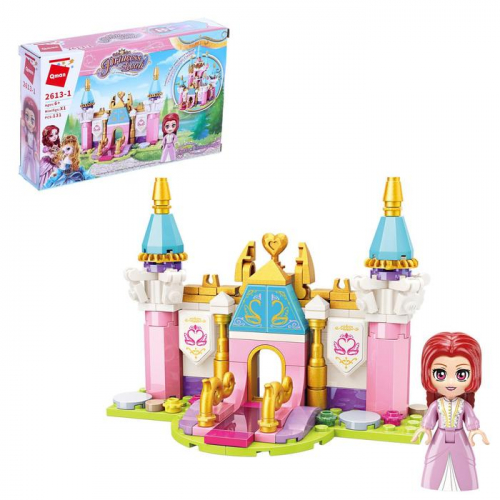 Конструктор Принцессы «Мини замок и принцесса», 1 минифигура и 131 деталь