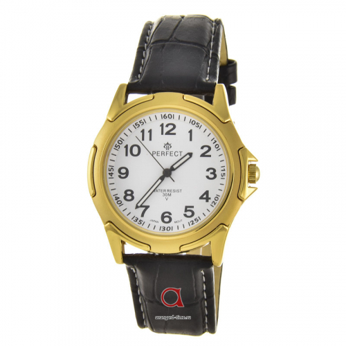 Наручные часы PERFECT C011 корп-жел циф-бел рем. черн