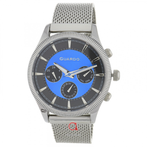 Наручные часы Guardo 11102-1 чёрный+голубой