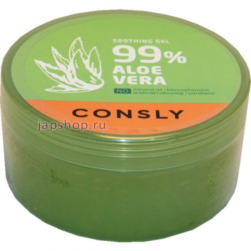 Consly Aloe Vera 99% Успокаивающий многофункциональный гель с экстрактом алоэ вера, 300 мл (8809426958191)