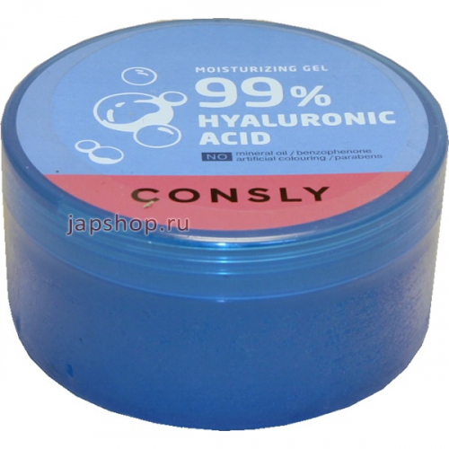 Consly Hyaluronic Acid 99% Увлажняющий многофункциональный гель с гиалуроновой кислотой, 300 мл (8809426958184)