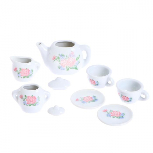 Набор керамической посудки «Цветочное чаепитие», 7 предметов