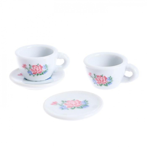 Набор керамической посудки «Цветочное чаепитие», 7 предметов