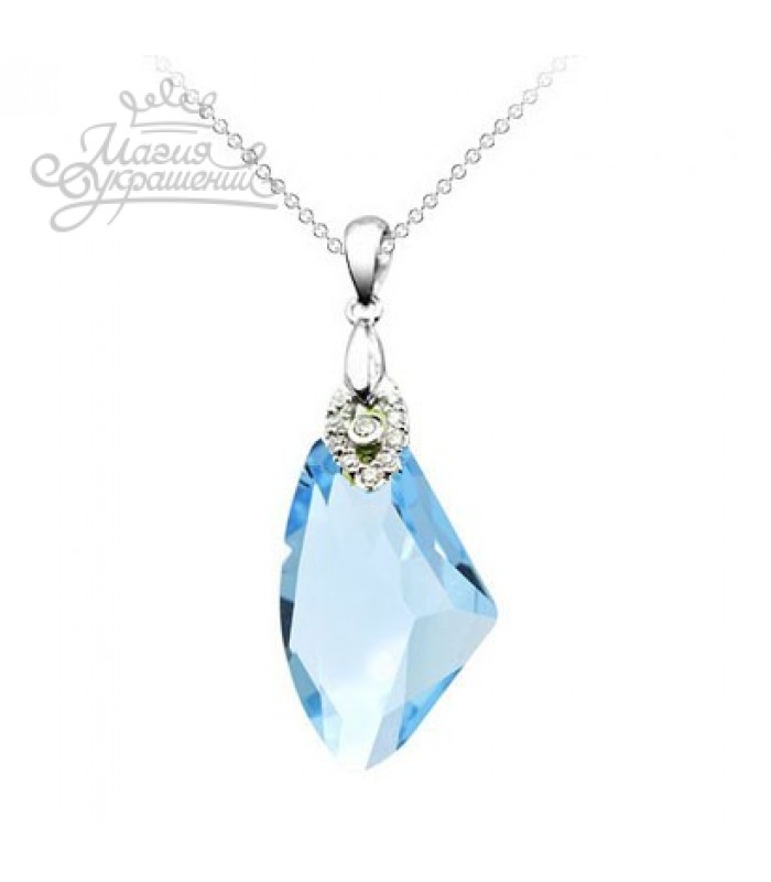 ПОДВЕСКА БЕСКОНЕЧНОСТЬ НЕБЕС С ГОЛУБЫМ SWAROVSKI