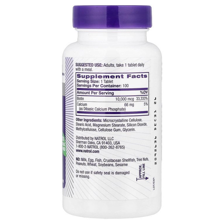 Natrol, биотин, таблетки