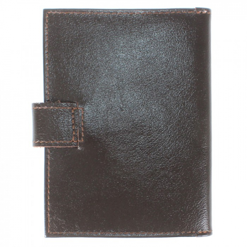 Обложка для авто+паспорт-Croco-ВП-1021 с хляст, натуральная кожа коричневый матовый (5) 208535