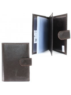 Обложка для авто+паспорт-Croco-ВП-1021 с хляст, натуральная кожа коричневый матовый (5) 208535