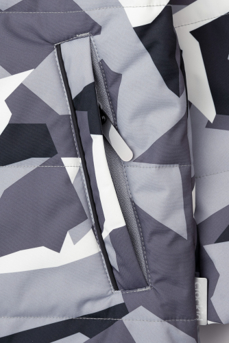 Crockid Куртка ВК 36064/н/1 ГР серый, камуфляж из треугольников Crockid