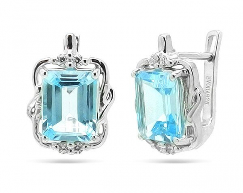 Серьги из серебра топаз, Бенинья