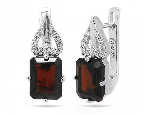 Серьги из серебра гранат, Позитив