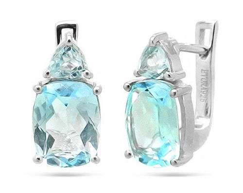 Серьги из серебра топаз, Джени