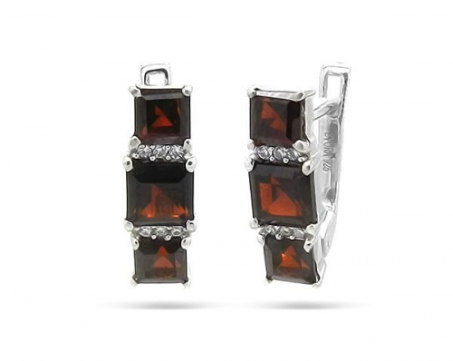 Серьги из серебра гранат, Сара