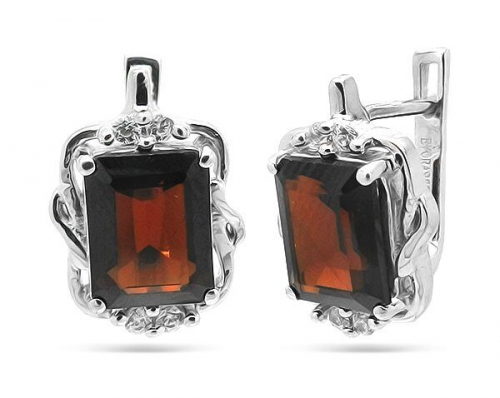 Серьги из серебра гранат, Бенинья