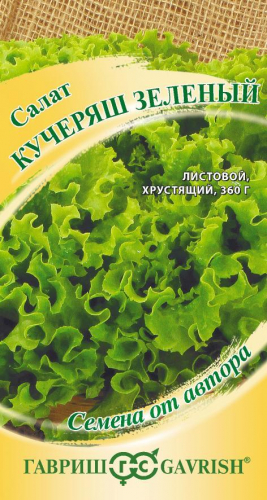 Салат Кучеряш Зеленый, листовой 0,5 г ц/п Гавриш