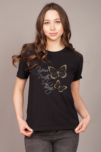 Элиза, Женская футболка с принтом бабочки