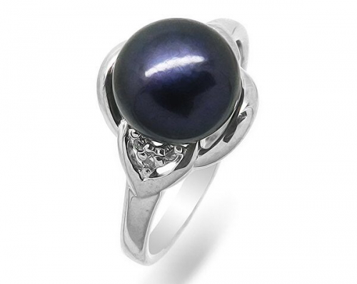 Кольцо из серебра жемчуг, К1540ч