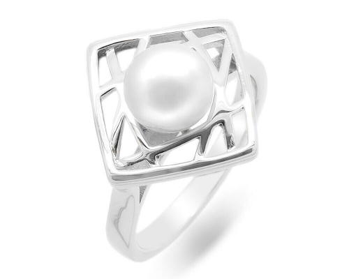 Кольцо из серебра жемчуг, МЖВ113