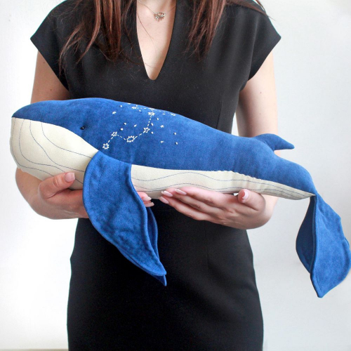 Набор для шитья Синий кит Вилли с детенышем