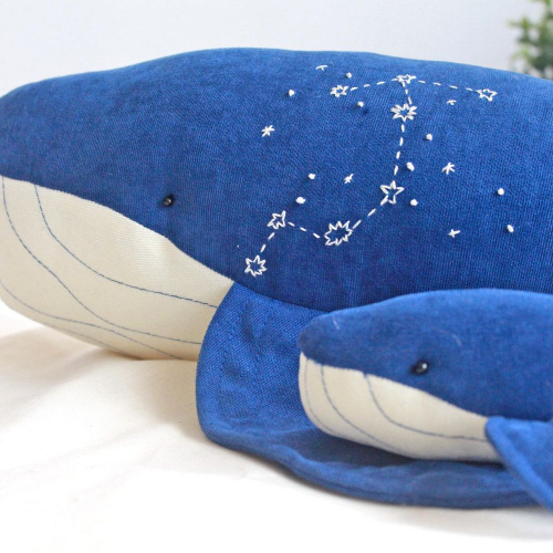 Набор для шитья Синий кит Вилли с детенышем
