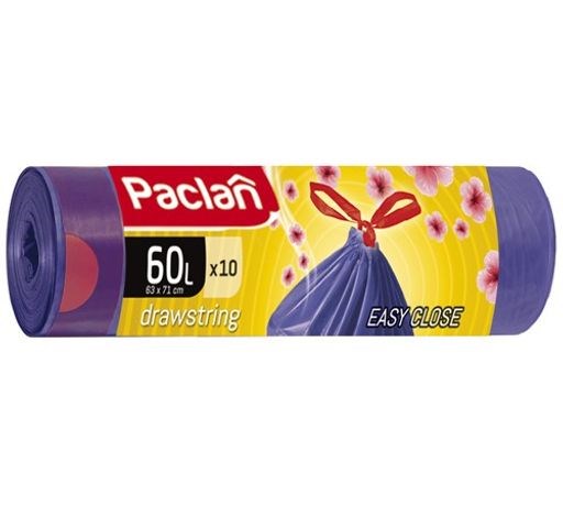 Мешки для мусора с тесьмой Aroma 60л 10шт. (ПНД) (фиолетовый