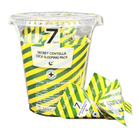 Успокаивающая ночная маска с центеллой азиатской MAY ISLAND 7 DAYS SECRET CENTELLA CICA SLEEPING PACK 1шт 5мл