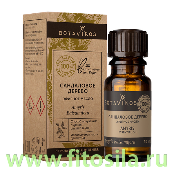 Сандаловое дерево 100% эфирное масло 10 мл,