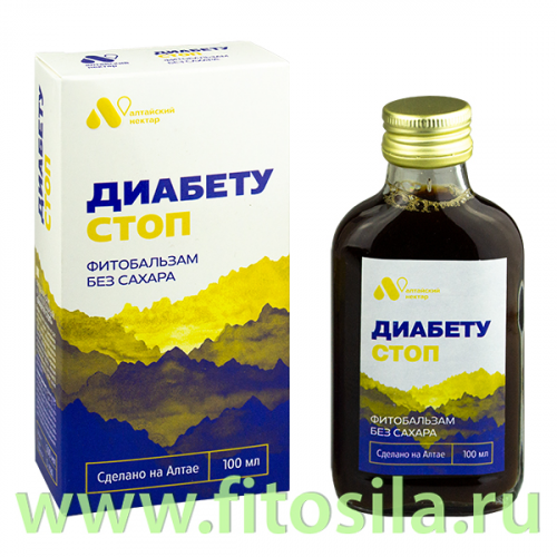 Фитобальзам  ДИАБЕТУ СТОП  без сахара (Диабетофит), 100 мл, фл., т. м. 