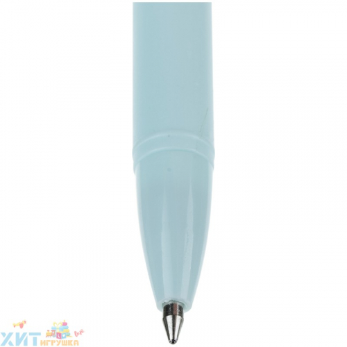 Ручка шариковая синяя 0,7 мм с пушист. помпоном 