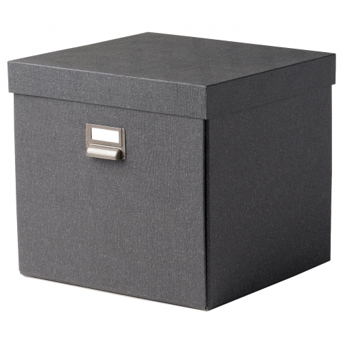 TJOG ЧУГ, Коробка с крышкой, темно-серый, 32x31x30 см