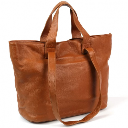 Женская кожаная сумка шоппер 8080 Браун