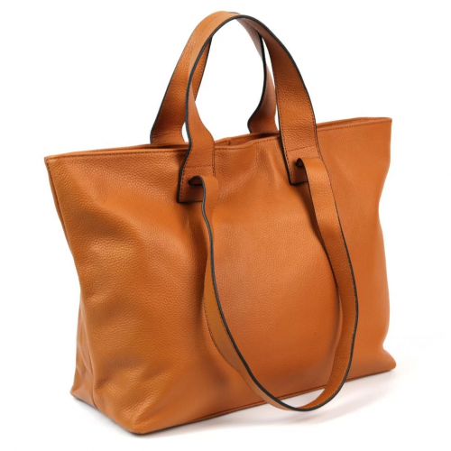 Женская кожаная сумка шоппер 2016 Браун
