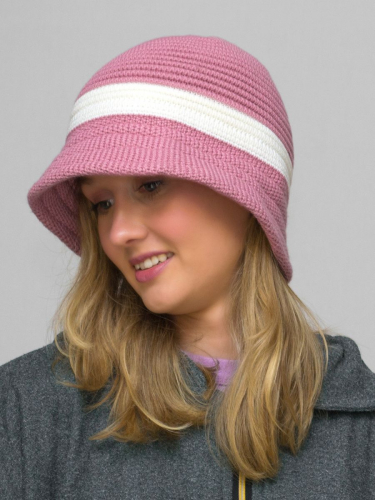 Шляпа женская весна-осень Violet (Цвет лавандово-розовый), размер 56-58, шерсть 30%