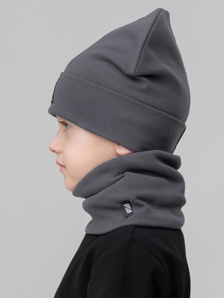 Комплект (шапка, снуд) 13-161MU; серый