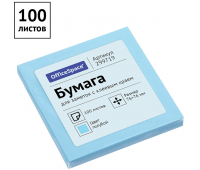 Самоклеящийся блок OfficeSpace, 76*76мм, 100л., голубой, 299719