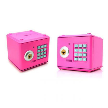 Копилка электронный сейф с кодовым замком для детей розовый