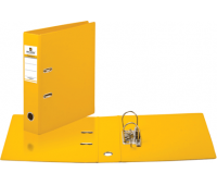 Папка-регистратор 70 мм с арочным механизмом, с двухсторонним покрытием из ПВХ, жёлтая BRAUBERG 