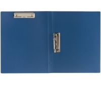 Папка с 2-мя металлическими прижимами BRAUBERG синяя 221625
