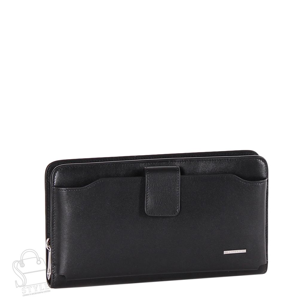 Клатч мужской кожаный 20931 black Pratero