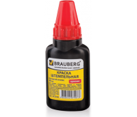 Краска штемпельная красная 45 мл BRAUBERG 223598