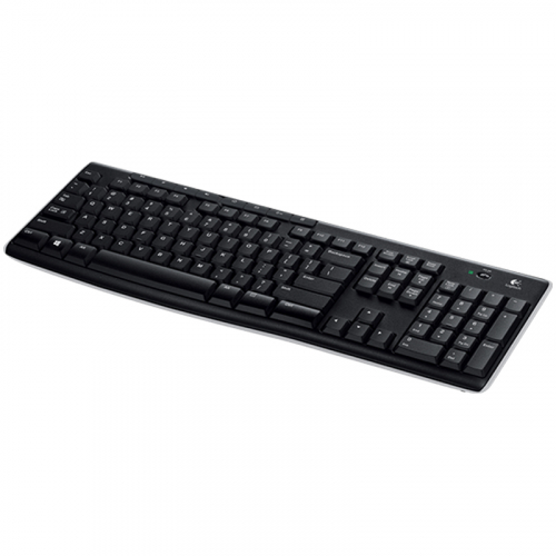 Клавиатура беспроводная LOGITECH K270,USB,мультимедийная,8 доп.кнопок,черная,(920-003757) 318997