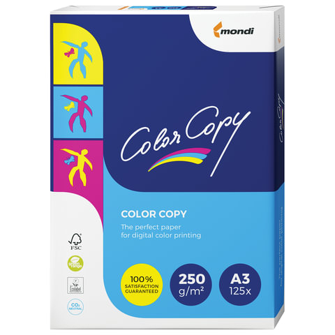 Бумага СOLORCOPY А3, 250гр,ярк. 161% 125 л/пач 308201/110718