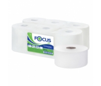 Бумага туалетная Focus Eco Jumbo, 1 слойн, 450 м/рул, тиснение, белая, 5050785, 299951