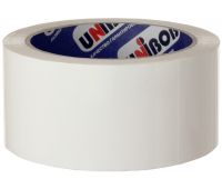 Клейкая лента упаковочная (скотч) Unibob, 48мм*66м, 45мкм, белая 271103