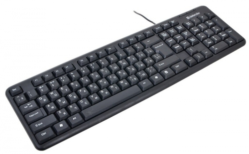 Проводная клавиатура Defender Element HB-520 RU, проводная, USB, черная, полноразмерная (45522) 89847 197990